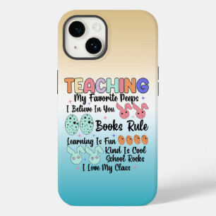 Teaching My Favorite Peeps - Teacher Easter Bunny Case-Mate iPhone 14 Case