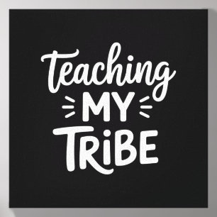 Teaching My Tribe 1 Artwork Canvas Photo Tile