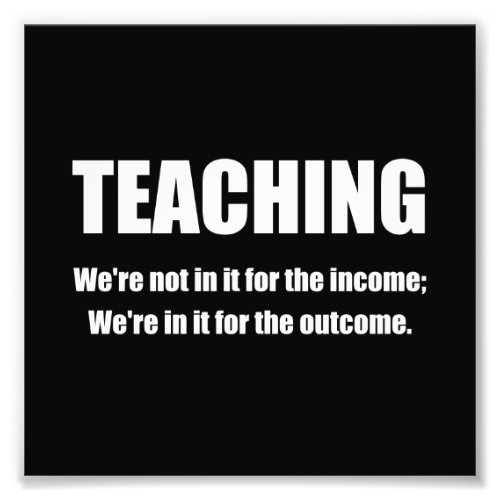 Teaching Outcome Whitepng Photo Print