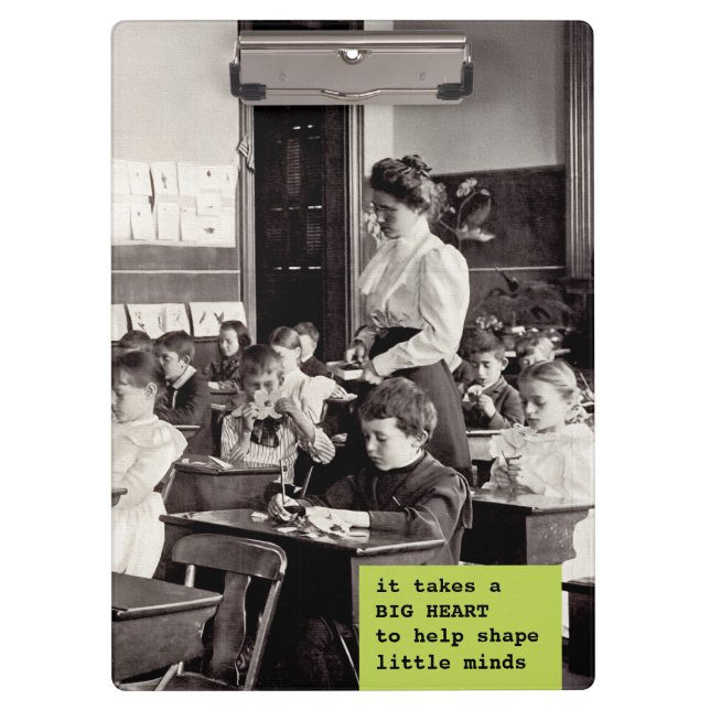 Teaching Quote | Vintage Teacher Photo  Clipboard (Front)