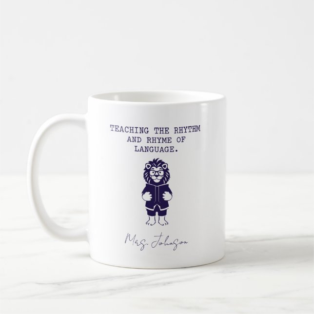 Teaching Rhythm Rhyme of Language English Coffee Mug (Left)