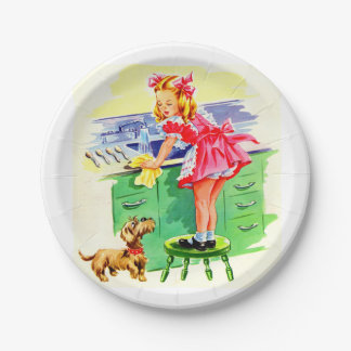 Teaching Rover how to wash the dishes Paper Plates