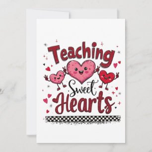 Teaching Sweet Hearts Funny Valentine's Teacher  Thank You Card