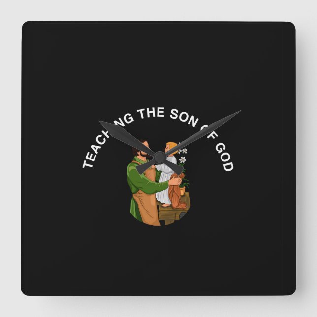 TEACHING THE SON OF GOD SQUARE WALL CLOCK (Front)