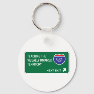 Teaching the Visually Impaired Next Exit Keychain