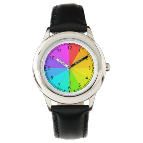 Teaching Time Rainbow Color Wheel Watch for Child