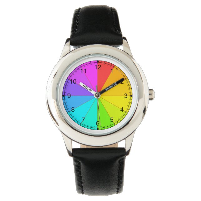 Teaching Time Rainbow Color Wheel Watch for Child (Front)