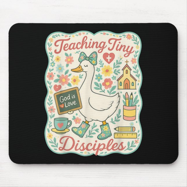 Teaching Tiny Disciples Christian Bible Teacher Go Mouse Pad (Front)