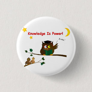 Teaching Wise Owl Button