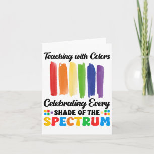 Teaching With Colors Spectrum Autism Teacher Aware Card