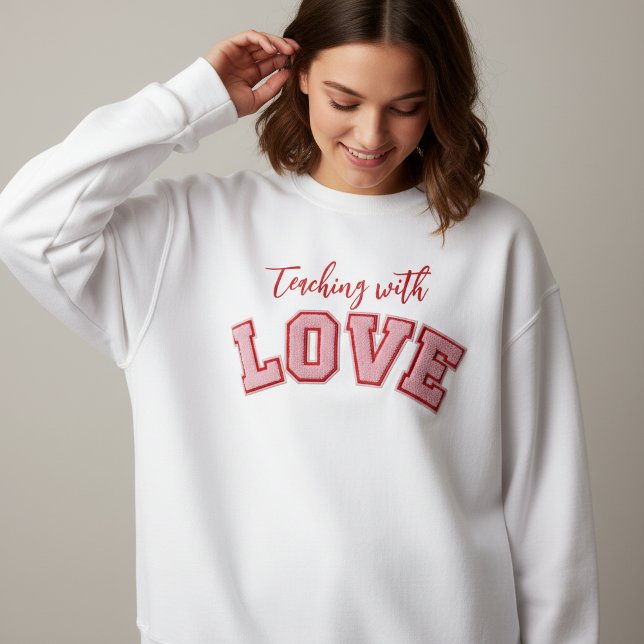 Teaching with Love Sweatshirt (Creator Uploaded)
