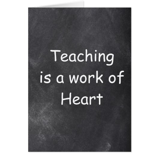 Teaching Work Heart Chalkboard Design Gift Idea (Front)