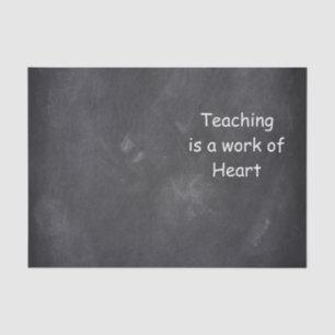 Teaching Work Heart Chalkboard Design Gift Idea Tissue Paper