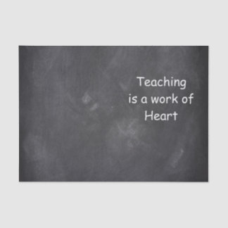 Teaching Work Heart Chalkboard Design Gift Idea Tissue Paper