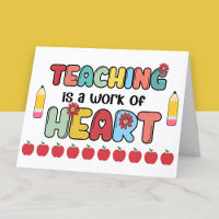 Teaching Work of Heart Teacher Appreciation