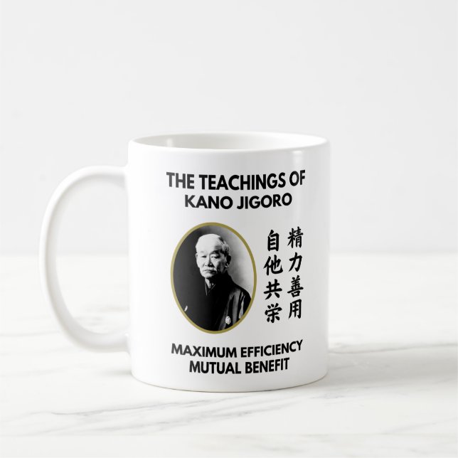 Teachings of Jigoro Kano Japanese Judo Coffee Mug (Left)