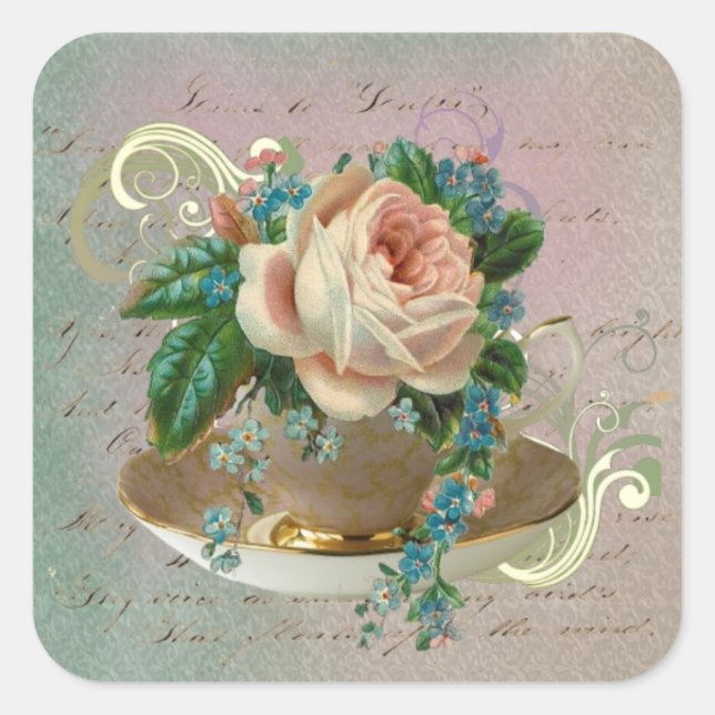 Teacup 4 stickers (Front)