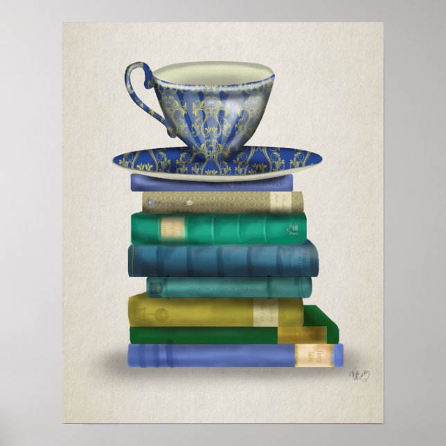 Teacup and Books Poster (Front)