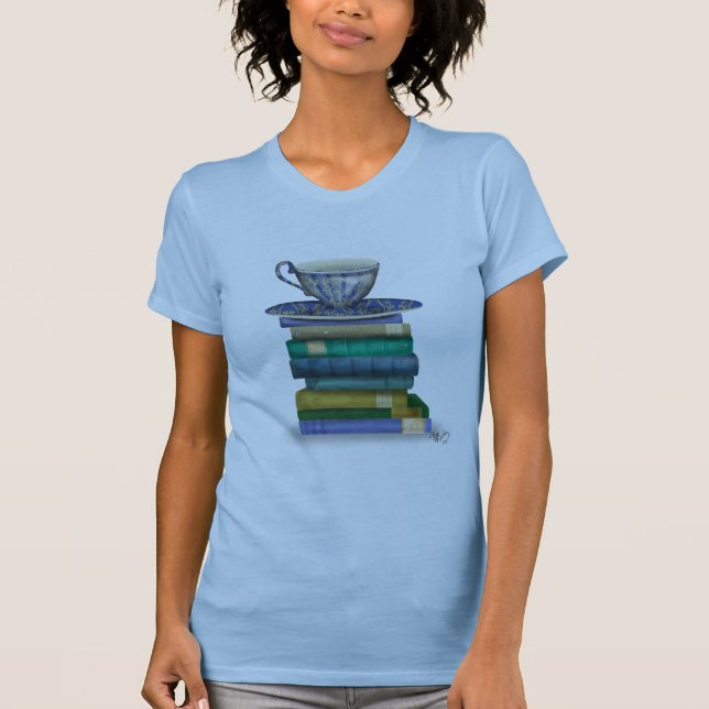 Teacup and Books T-Shirt (Front)