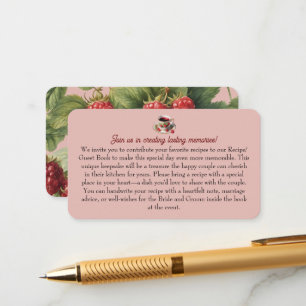 Teacup-Bridal Shower Recipe Request Enclosure Card
