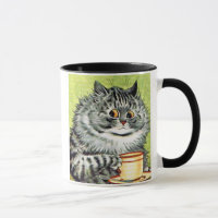 Teacup Cat by Louis Wain Mug