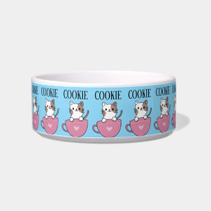 Teacup Cat Pesonalized Bowl