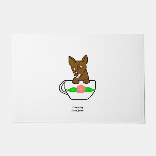 Teacup Chihuahua Door Mat (Front)