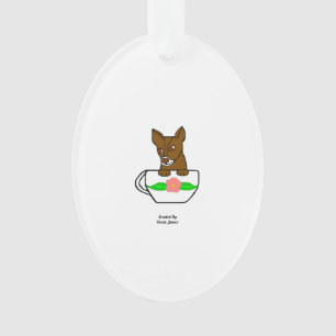 Teacup Chihuahua Oval Ornament