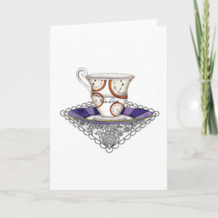 Teacup Clocks Greeting Card
