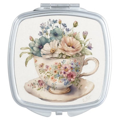 Teacup Compact Mirror