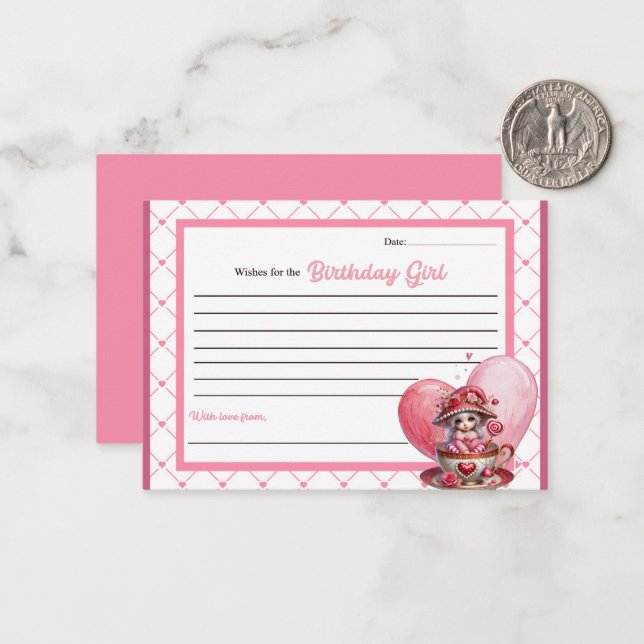 Teacup Cutie Note Card (Front/Back In Situ)