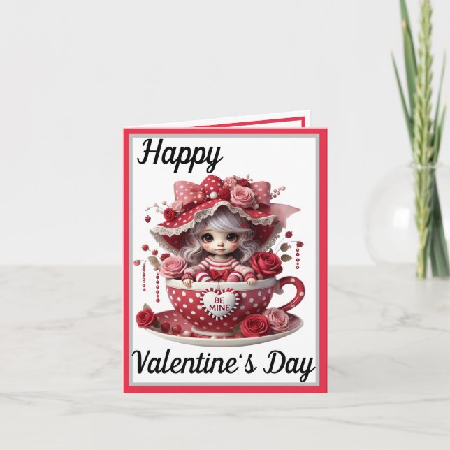 Teacup Cuties Letterpress Thank You Card (Front)