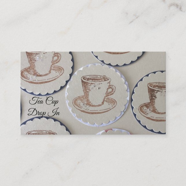 Teacup Drop In Business Card (Front)