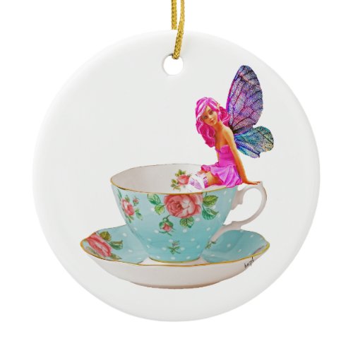 Teacup Fairy, Flower Fairy, Fairy Gifts, Ceramic Ornament