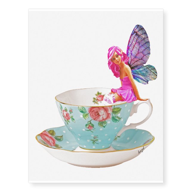 Teacup Fairy, Flower Fairy, Fairy Gifts, Fairy, Temporary Tattoos (Front)