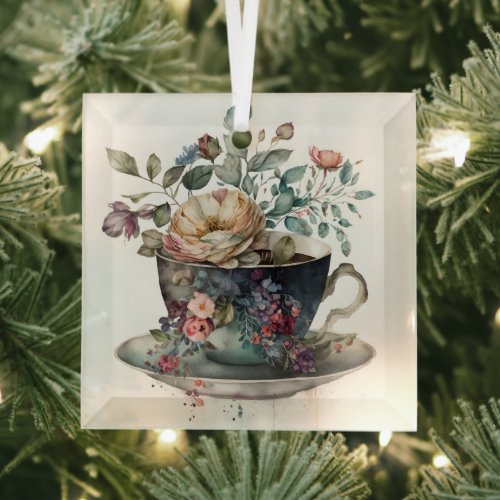 Teacup Glass Ornament