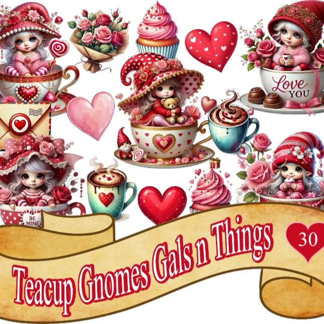 Teacup Gnome Gals and Things Sticker (Creator Uploaded)