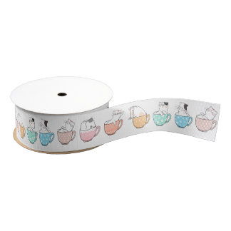 Teacup Kitties Grosgrain Ribbon