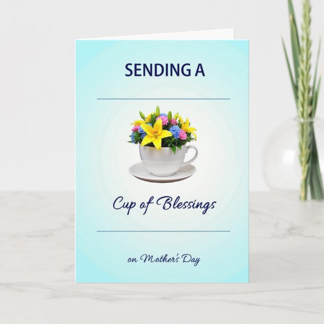 Teacup Mothers Day Card (Front)