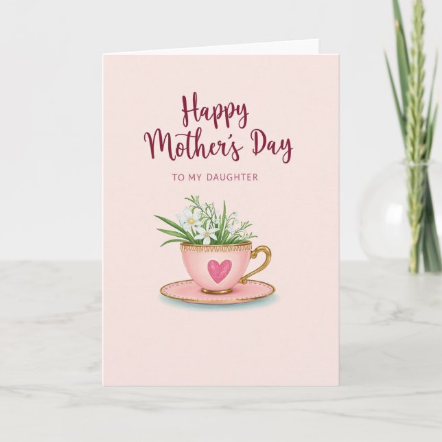 Teacup Mothers Day Love Card (Front)