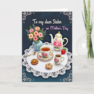 Teacup Mothers Day Sister Card