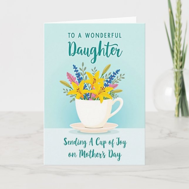 Teacup Mothers Day Tribute Card (Front)