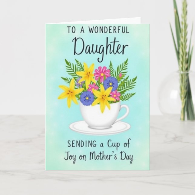Teacup Mothers Day Wish Card (Front)