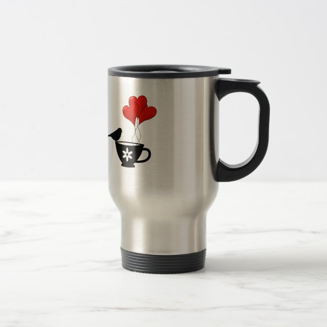 Teacup of Hearts Travel Mug (Right)