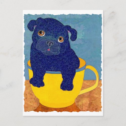Teacup Pug Postcard