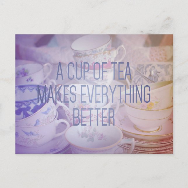 Teacup Quote Postcard (Front)