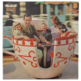 teacup ride at the amusement park napkin