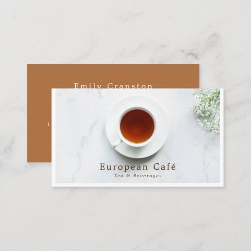 Teacup  Saucer Barista Caf Coffeehouse Business Card
