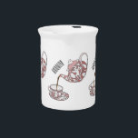 Teacup set cartoon illustration beverage pitcher<br><div class="desc">Teacup set cartoon illustration</div>