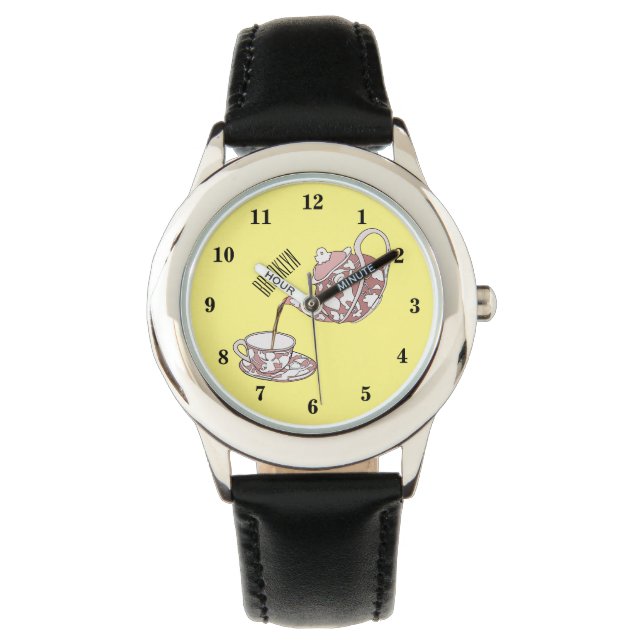 Teacup set cartoon illustration  watch (Front)